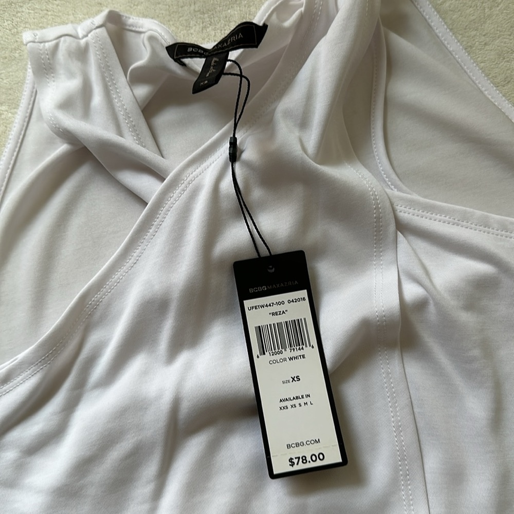 NWT BCBGMAXAZRIA Crossover Tank Top - Picture 7 of 7